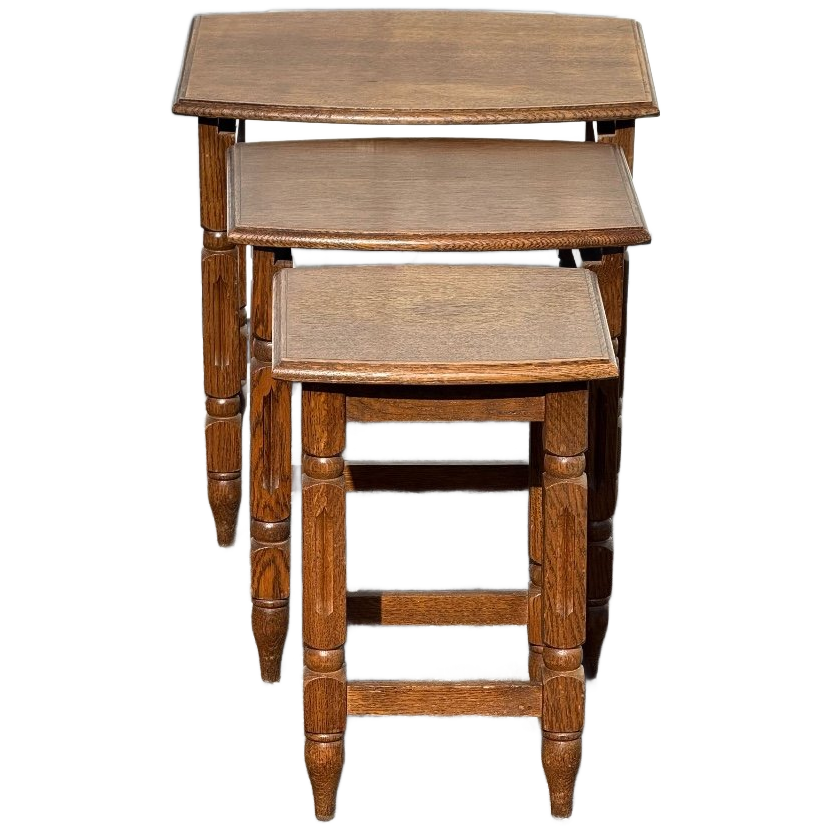 Houten Vintage Nesting Tables Bijzettafels Set Van 3 image 1