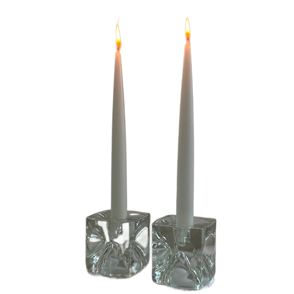Vintage Glass Candle Holders – Set Of 2 By Rudolf Jurnikl image 1