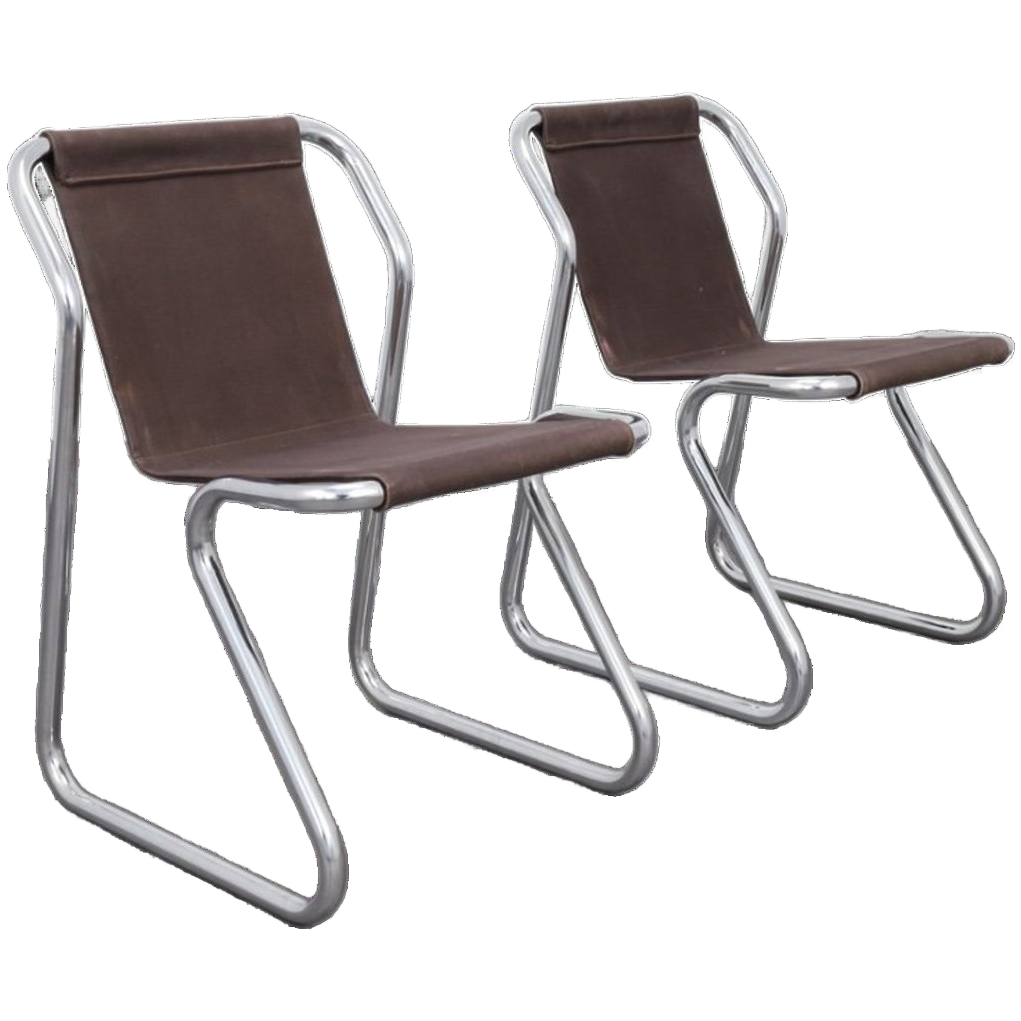 Set Of 2 Slingback Chairs By Topform, 1970s image 1