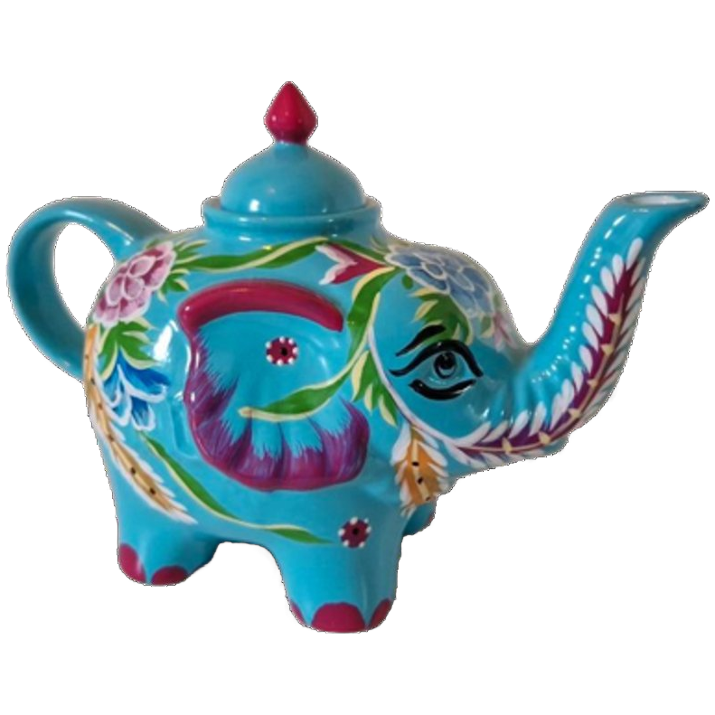 Vintage Theepot Koffiepot Olifant Keramiek image 1