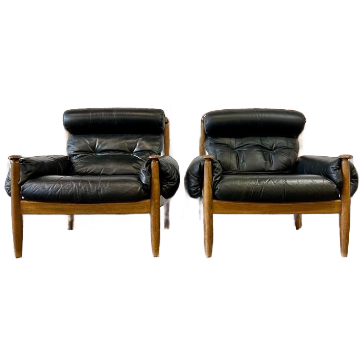 Set Van 2 Vintage Zweedse Fauteuils /eenzitten Eric Merthen image 1