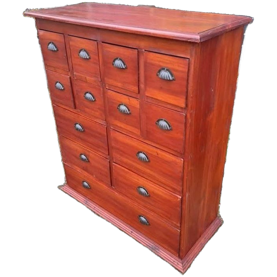 Fraaie Vintage Ladenkast, Apothekerskast, Archiefkast image 1