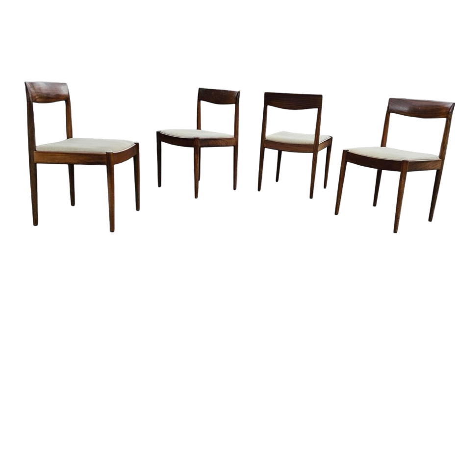 4 X Scandinavian Teak Dining Chairs / 1970s image 1