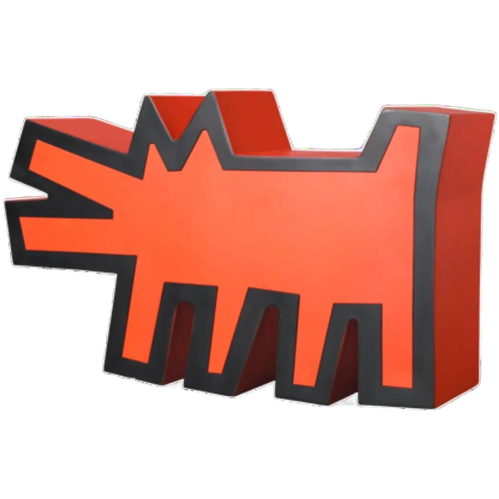 Keith Haring - Medicom Barking Dog Statue Red image 1