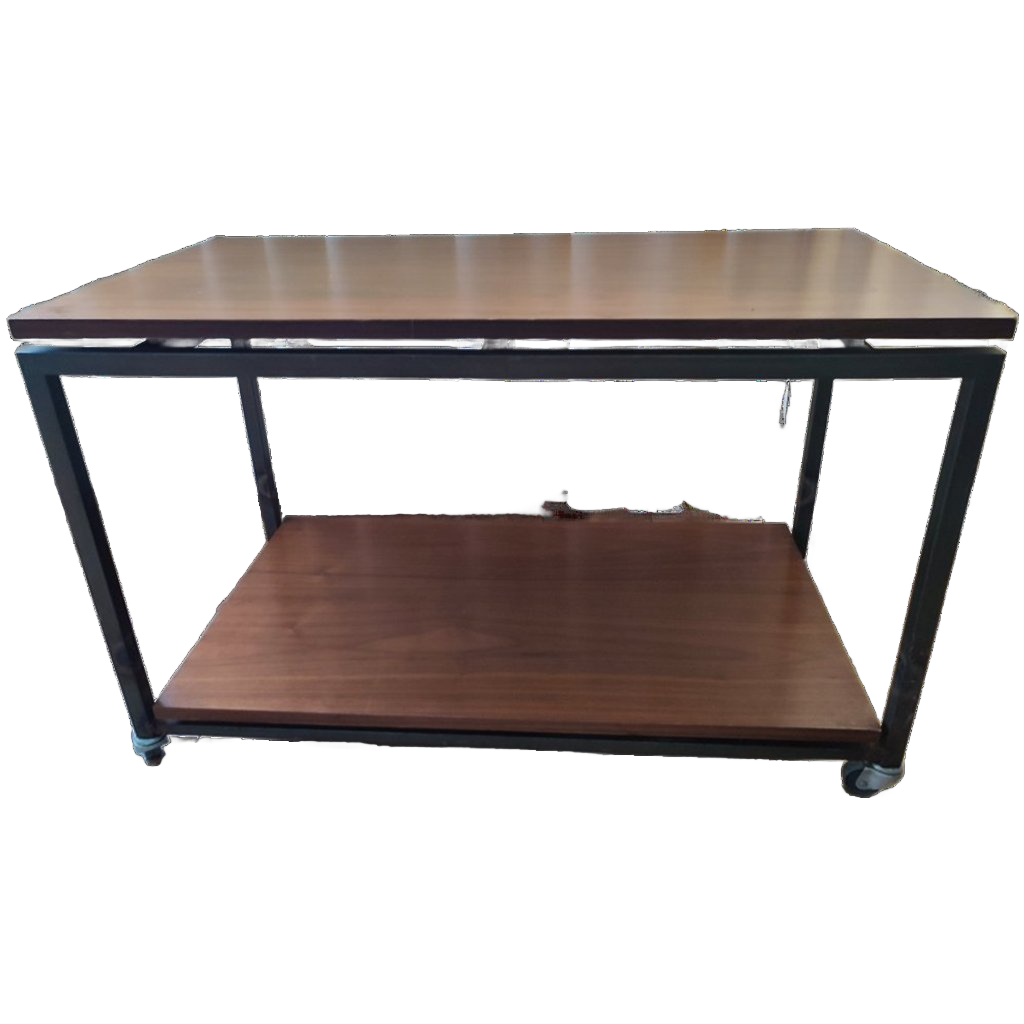 Vintage Bijzet Tafel Trolley Op Wielen Tafeltje Audio Tv image 1