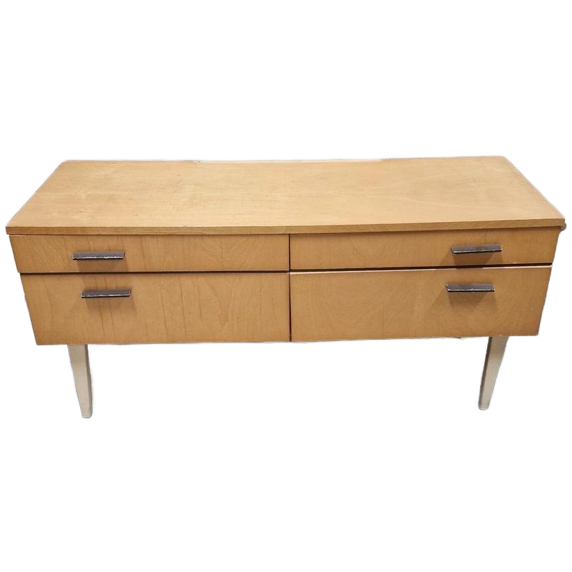Vintage Dressoir Kastje Retro Dressoirtje Berken Fineer image 1