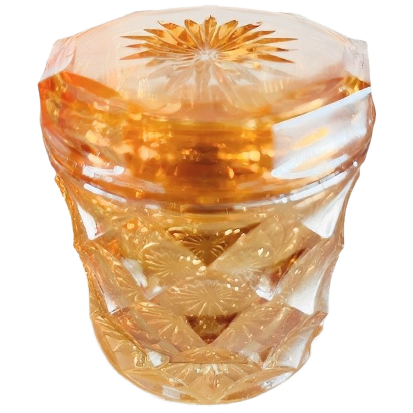 Artdeco Carnival Kristal Sieradendoos Iriserend Oranje 1930’s image 1