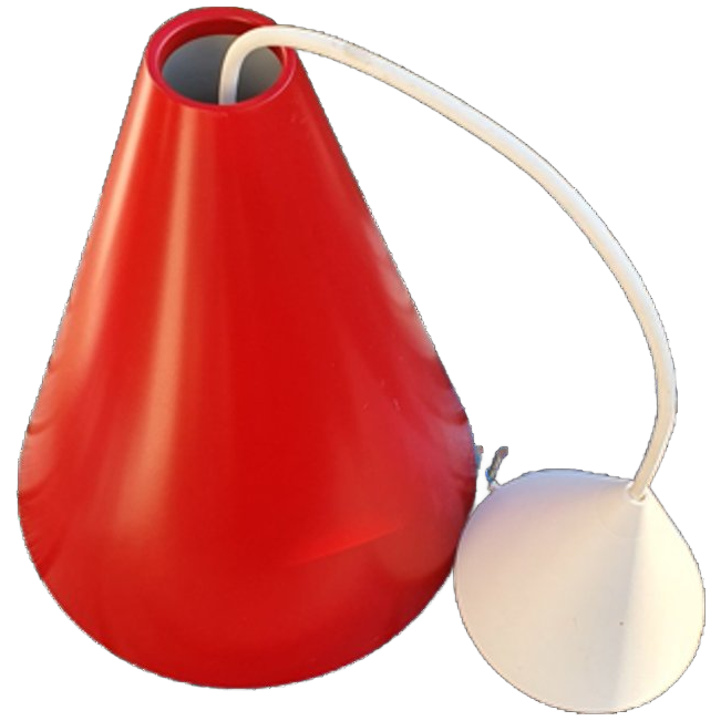 Vintage - Hanglamp - Kegelvorm - Rood - IKEA image 1