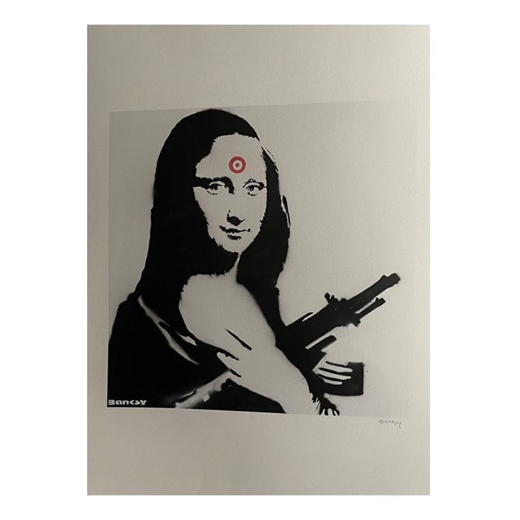Banksy (1974) - Mona Lisa With Gun image 1