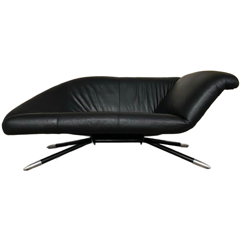 Leolux El Nido Design Bank, Tweezits. Zwart Leder. image 1