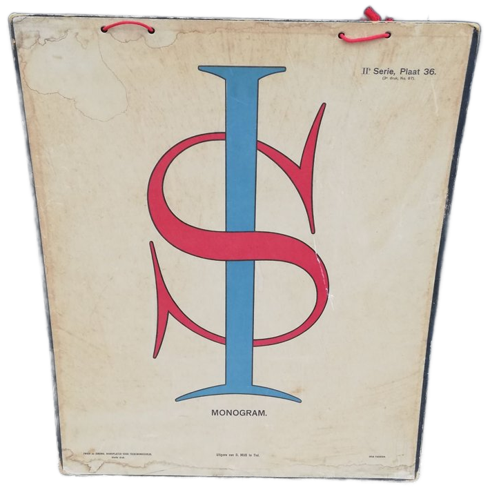 Kartonnen Schoolplaat Monogram image 1
