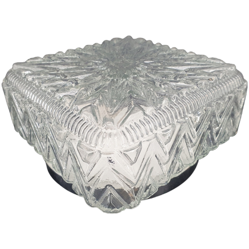 2027 Vintage Glazen Plafonniere Plafondlamp image 1