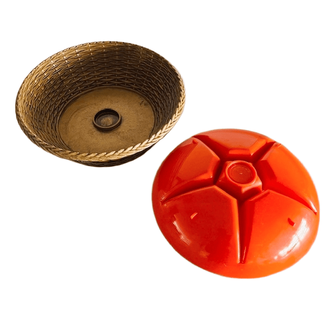 Emsa Serveerschaal Hapjesschaal Oranje Mid-century 1970’s image 4