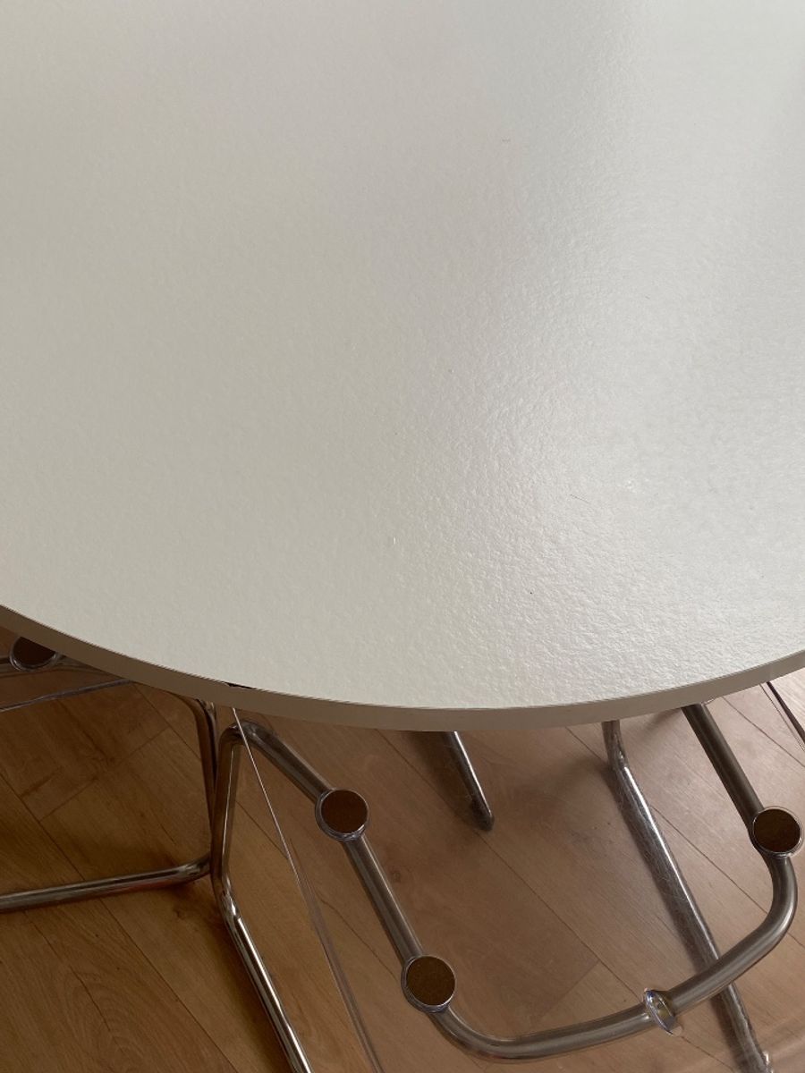 Witte Ronde Tafel - 120cm Diameter - Vintage Pastoe image 4