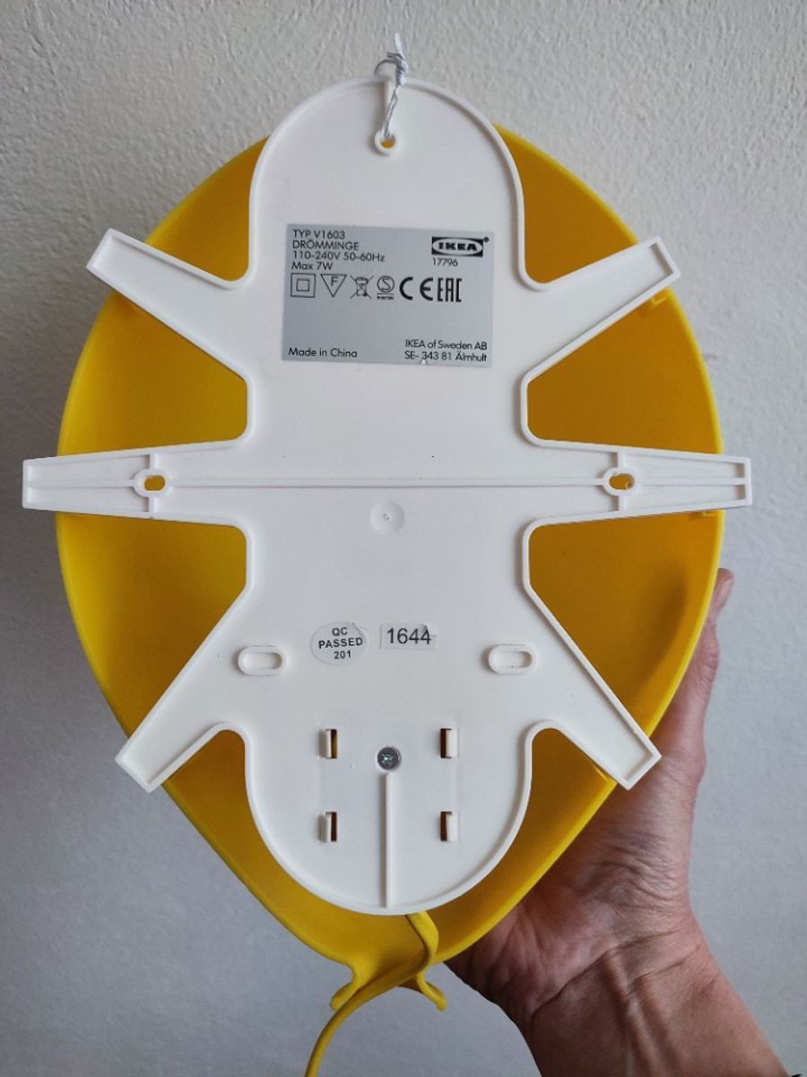 Vintage IKEA Drömminge Luchtballon Ballon Lamp Wandlamp Geel image 14