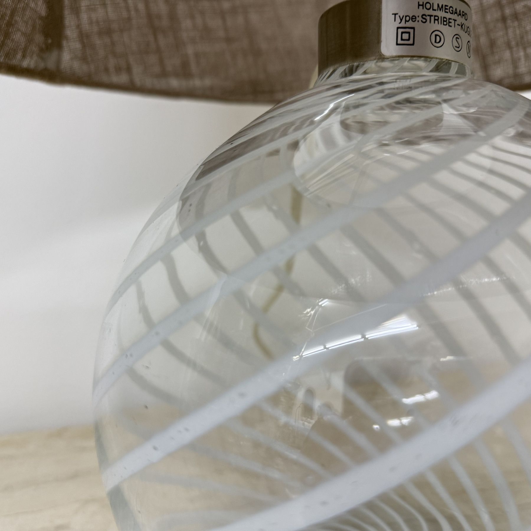 Mid-century Design Holmegaard Swirl Lamp , 1970s Denmark image 4