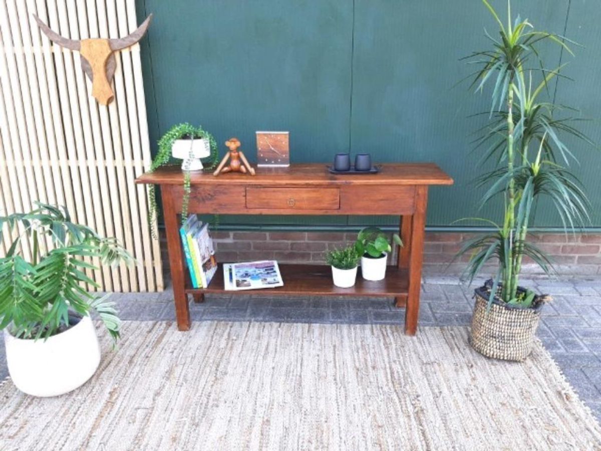 Robuuste Teak Houten Side Table Haltafel Landelijke Sidetable image 13