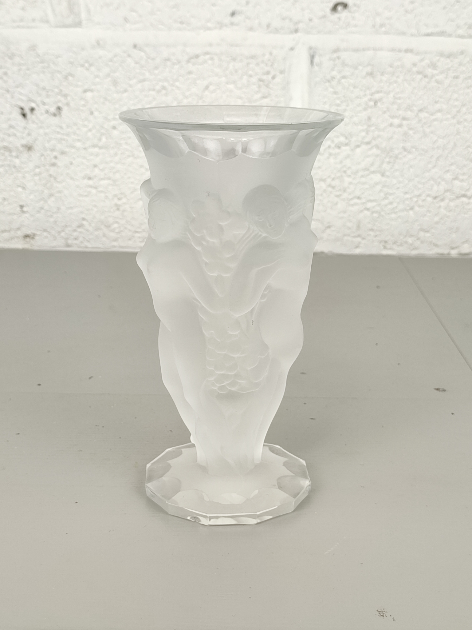 Art Deco Persglas Vaas Met Naakte Dames image 6