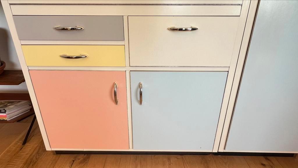 Vintage Original Tielsa Duitse Keukenkast Pastel | Kast image 15