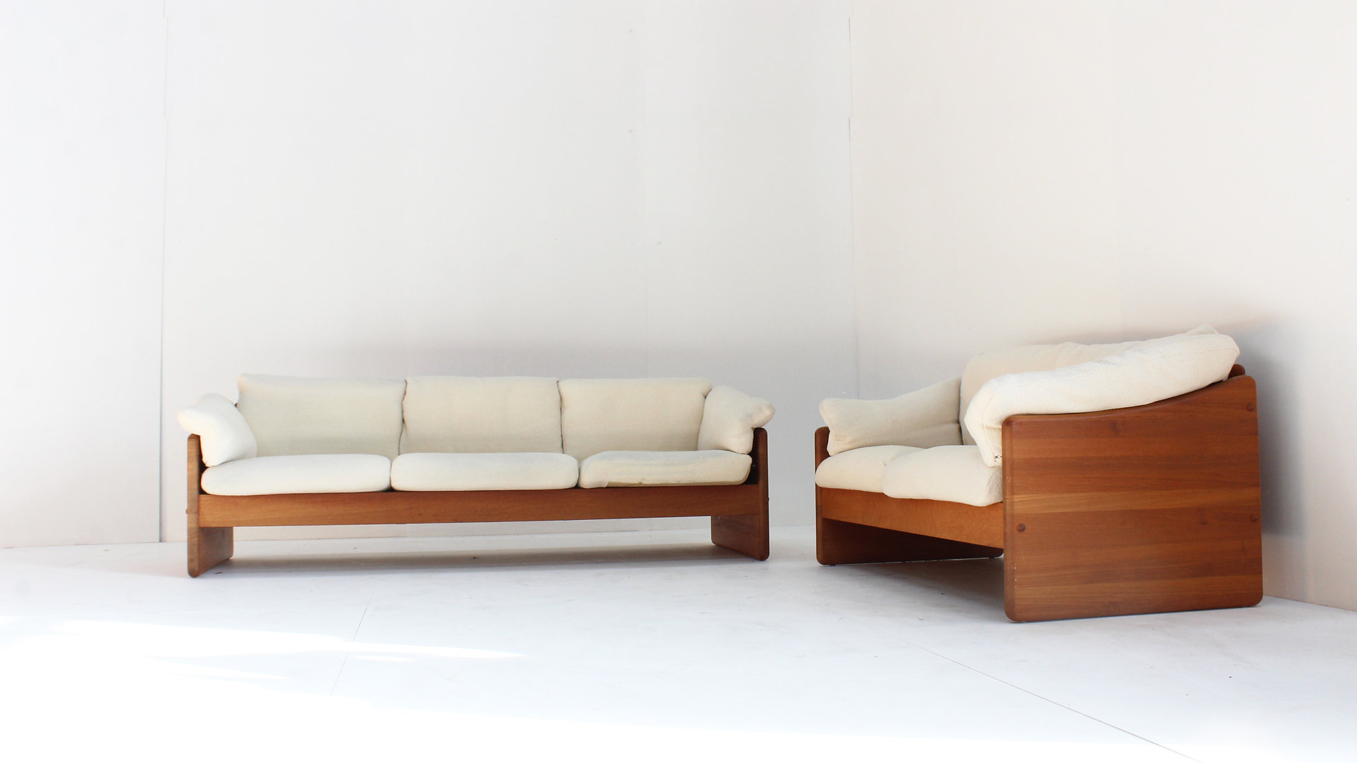 Vintage Deense Sofa Set Massief Teak Van Mikael Laursen 1960s image 2