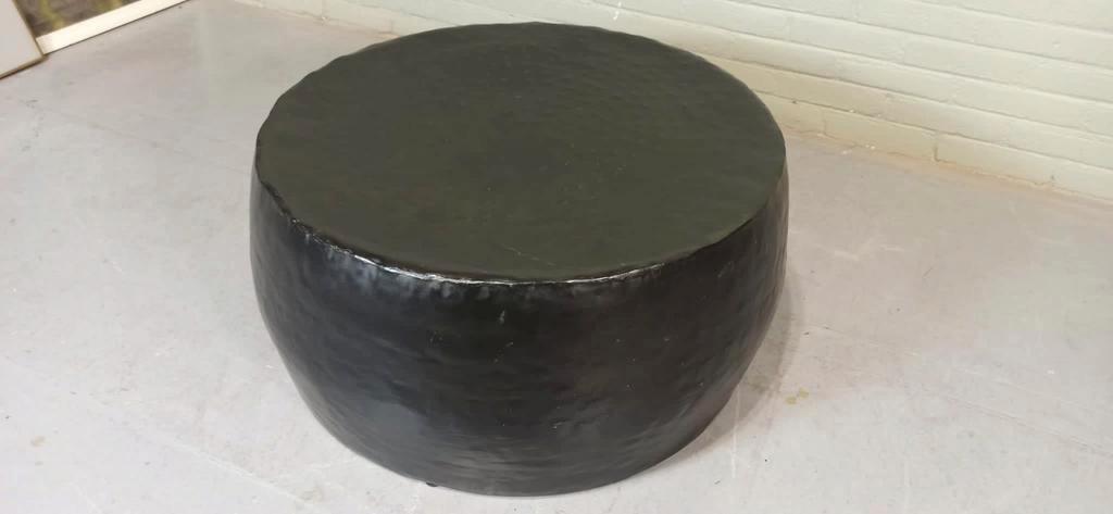 Zwarte Metalen Trommel Salontafel, Rond, 70 Cm image 9