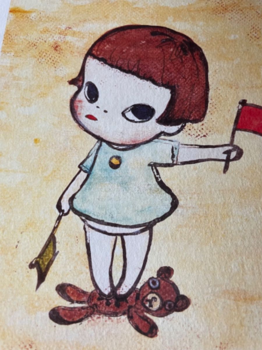 Yoshimoto Nara, Mädchen Mit Den Winkerflaggen, 1996, image 10