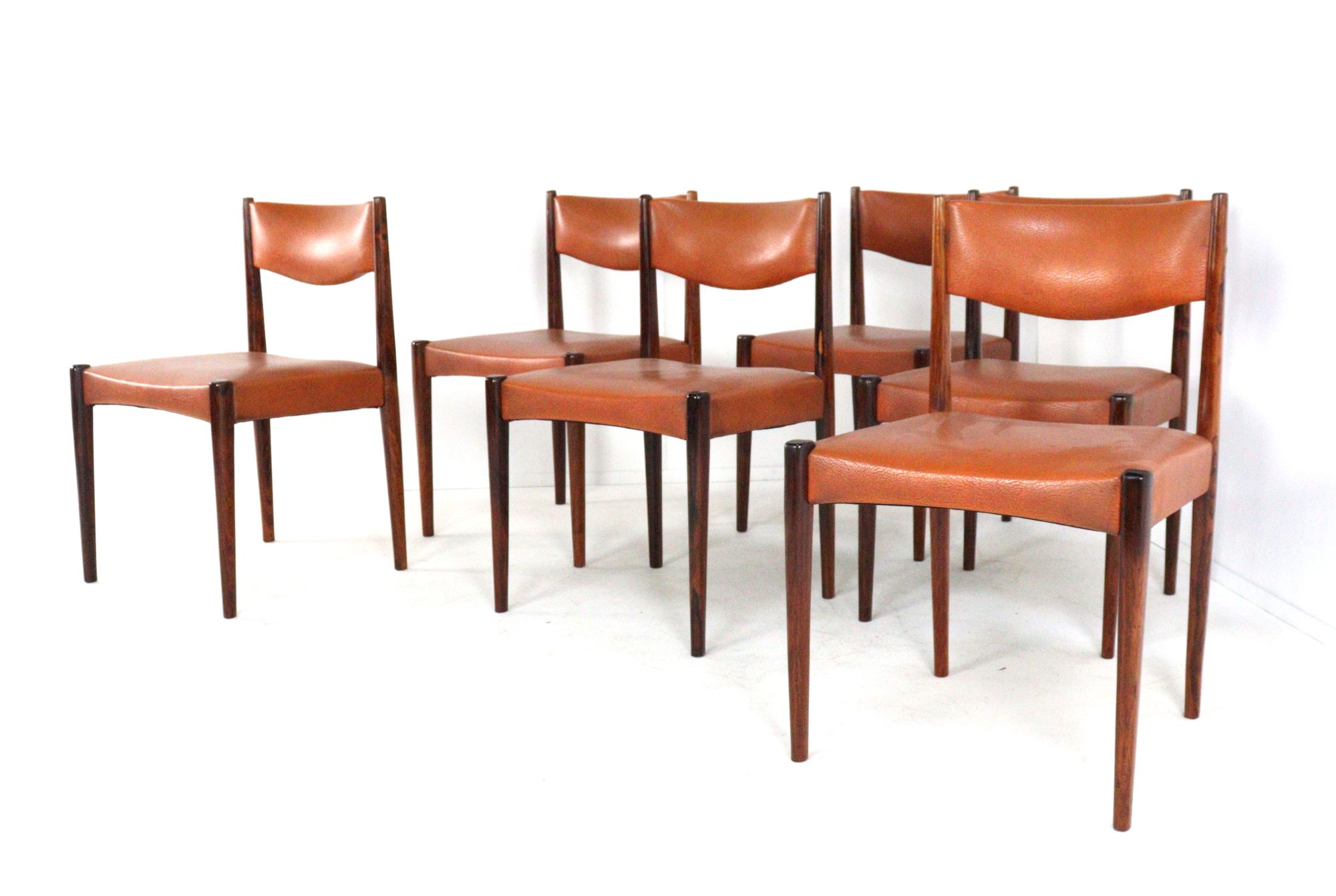 Set 6 Palissander Eetkamerstoelen Stoelen Vintage 'cellemuiden' image 17