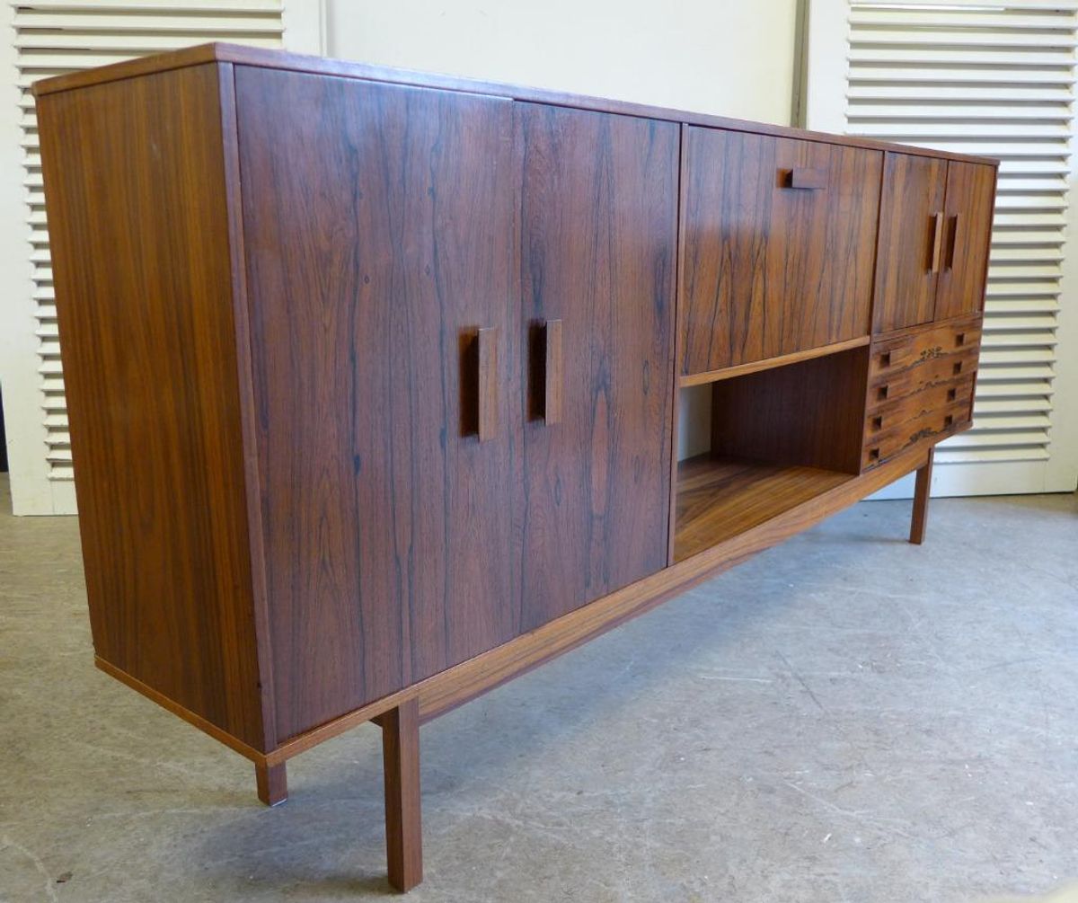 Prachtige Vintage Palissander Highboard Kast image 6