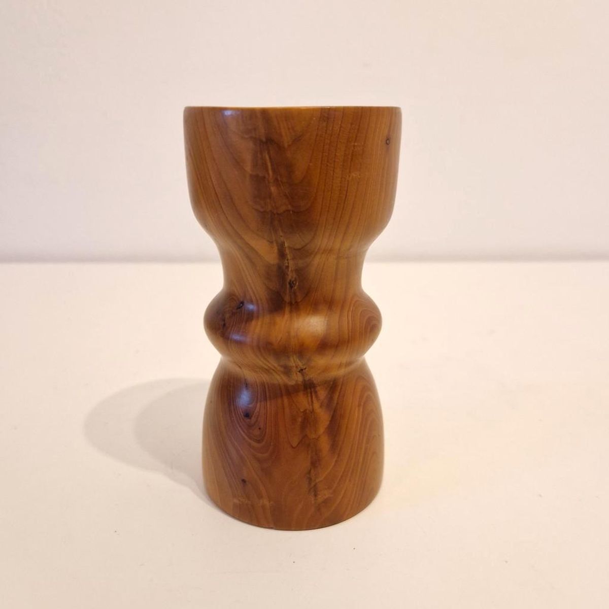 Vintage Walnoothout Kandelaar Waxinelicht Houder image 3