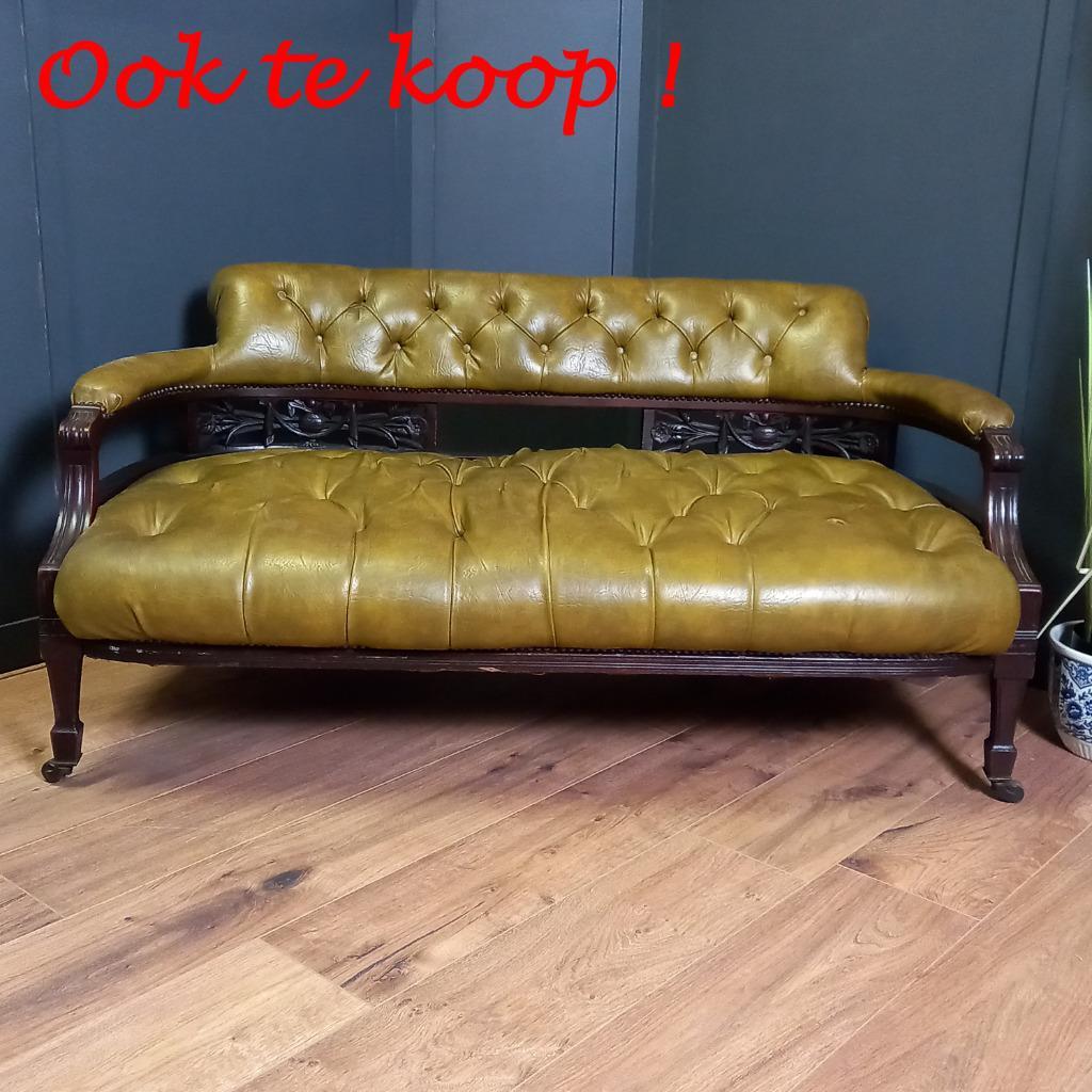 Vintage Leren Chesterfield Clubfauteuil In Barokstijl image 20