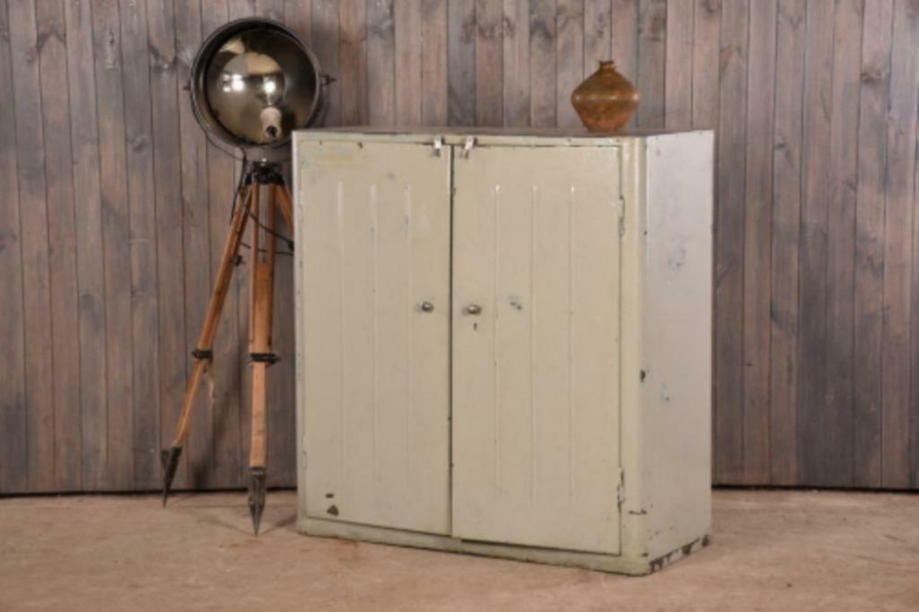 Vintage Ijzeren Fabriekskast, Archiefkast Industrieel image 2