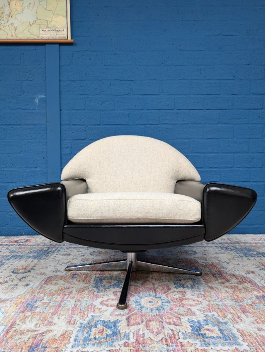 Vintage Deens Design Draaifauteuil, Johannes Andersen Midcentury Design image 3