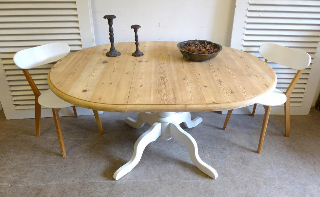 Prachtige Witte Landelijke Uitschuifbare Tafel image 4