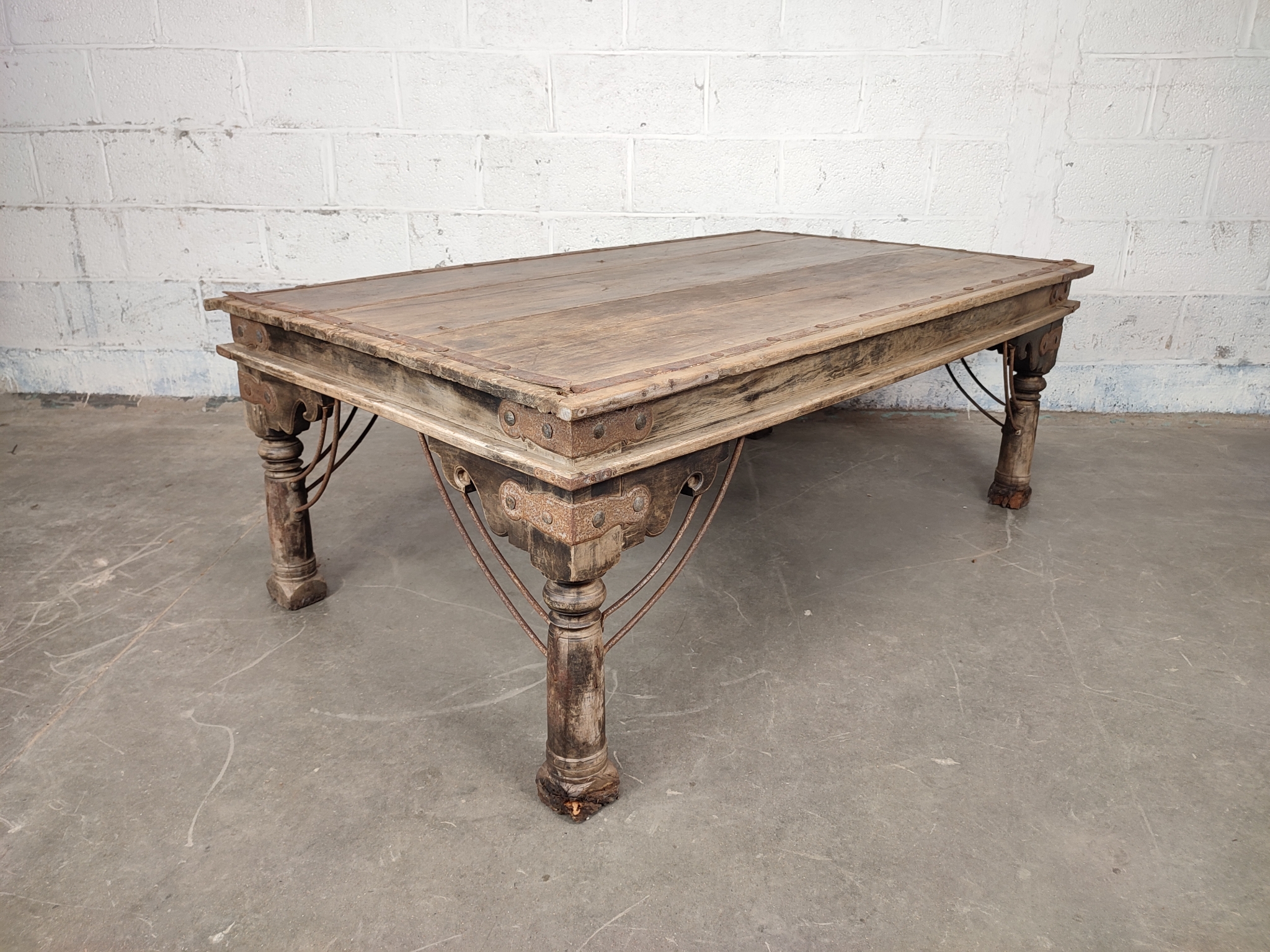 Grote Antieke Indische Tafel image 9