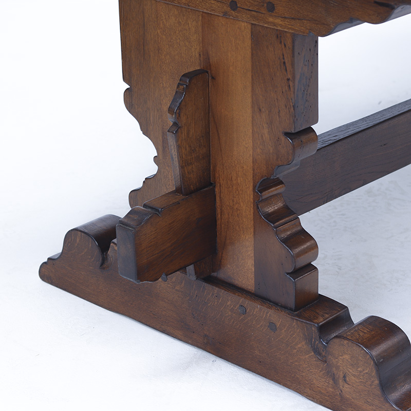 Antieke Vintage Mid-century Brutalist Eettafel image 4