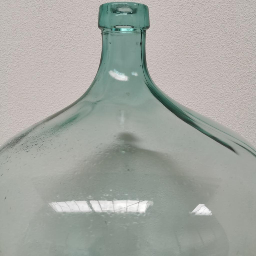 Brocante Glazen Dame Jeanne Vaas Wijnfles, Gistfles Glas 411 image 7