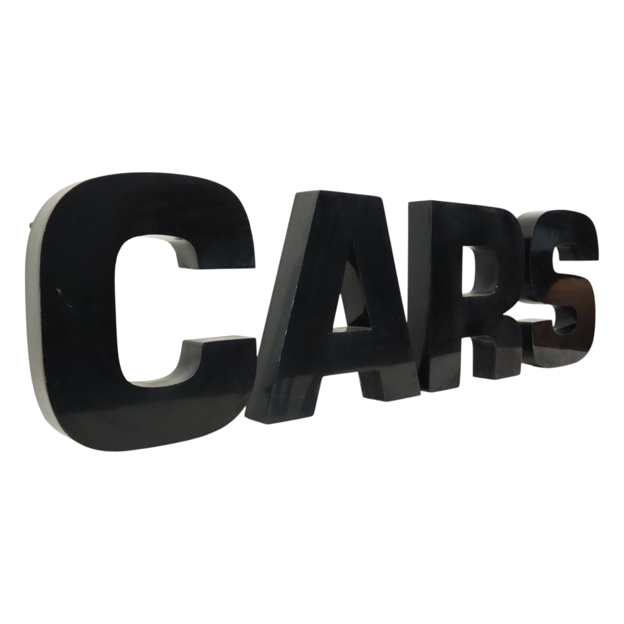 Grote Metalen Letters Cars Zwart Gelakt Reclame Mancave image 14