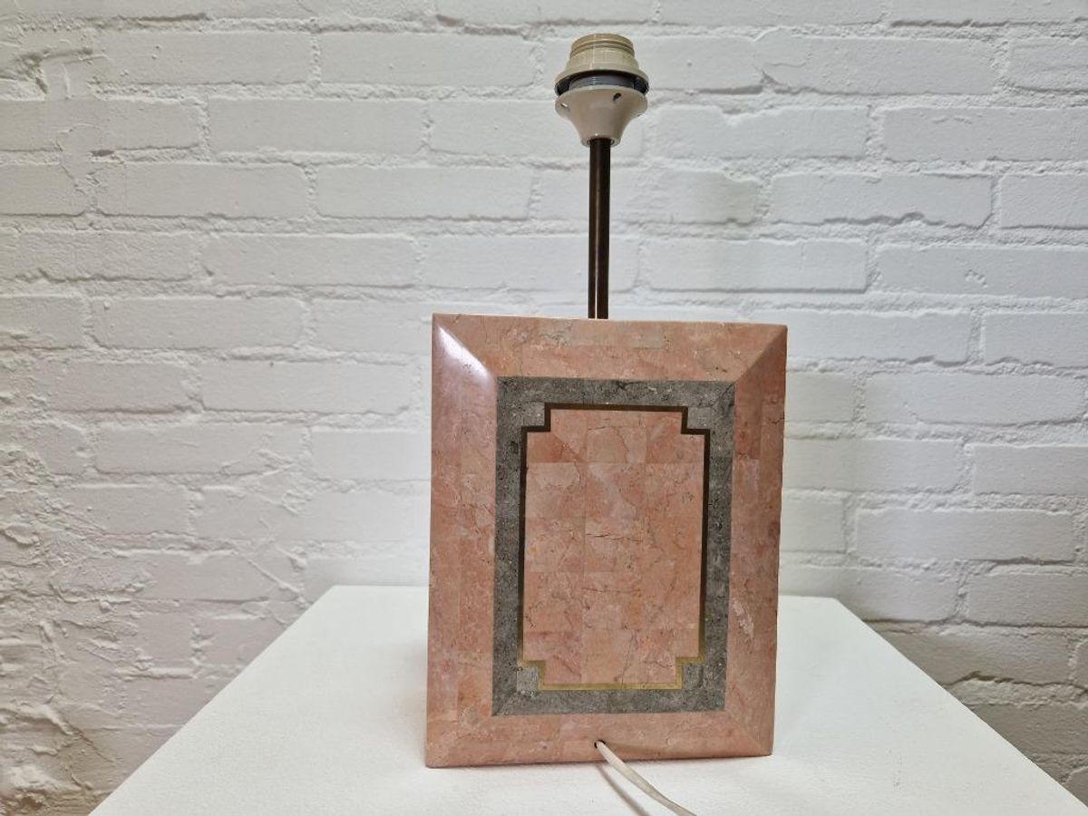 Vintage Roze Marmeren Lamp image 3