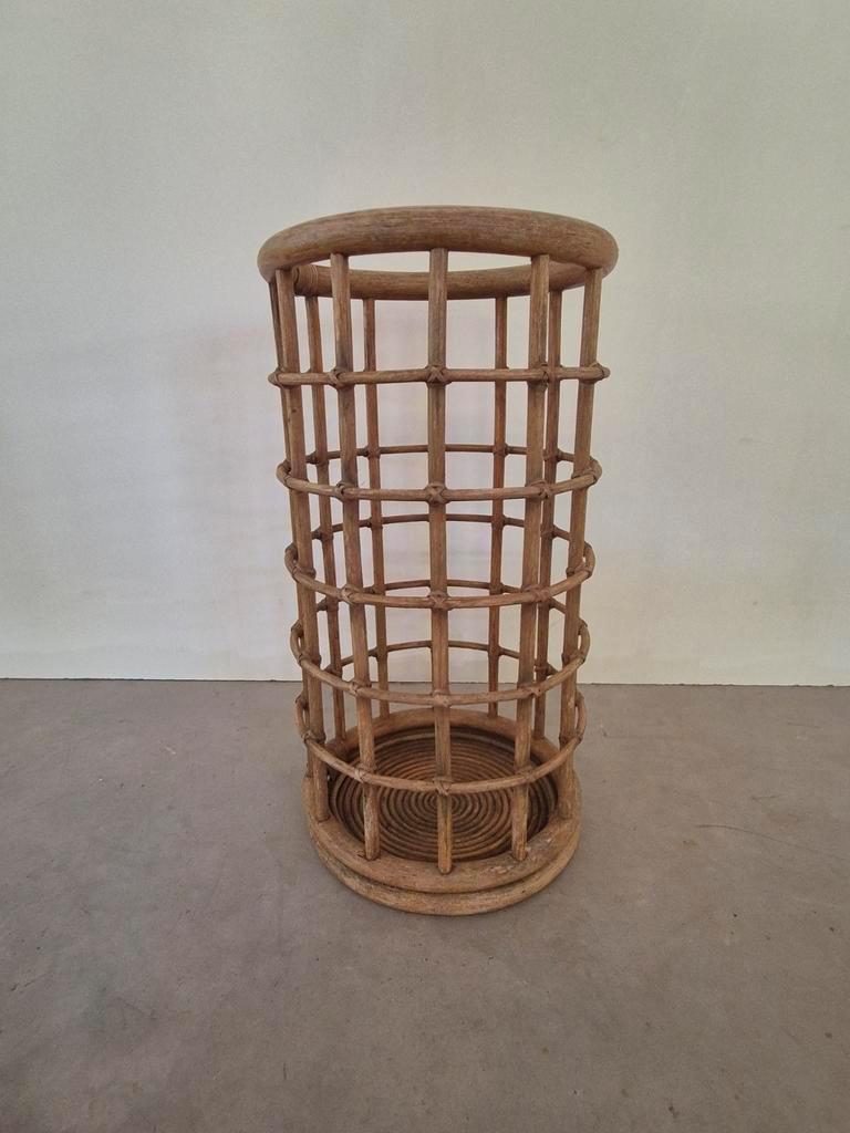 Mid Century Bamboo Rotan Paraplubak image 4