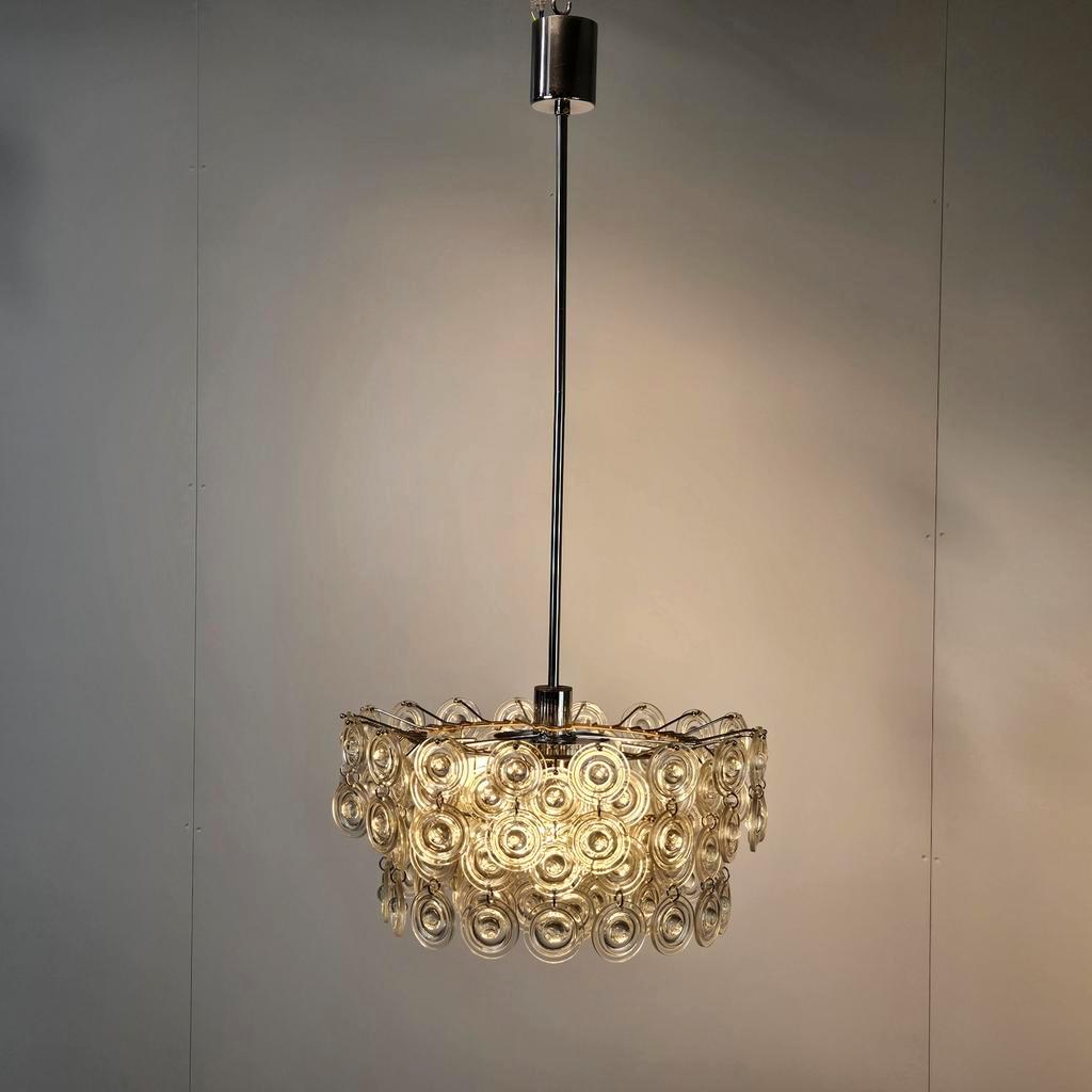 Vintage Hanglamp Kinkeldey, Glas image 12