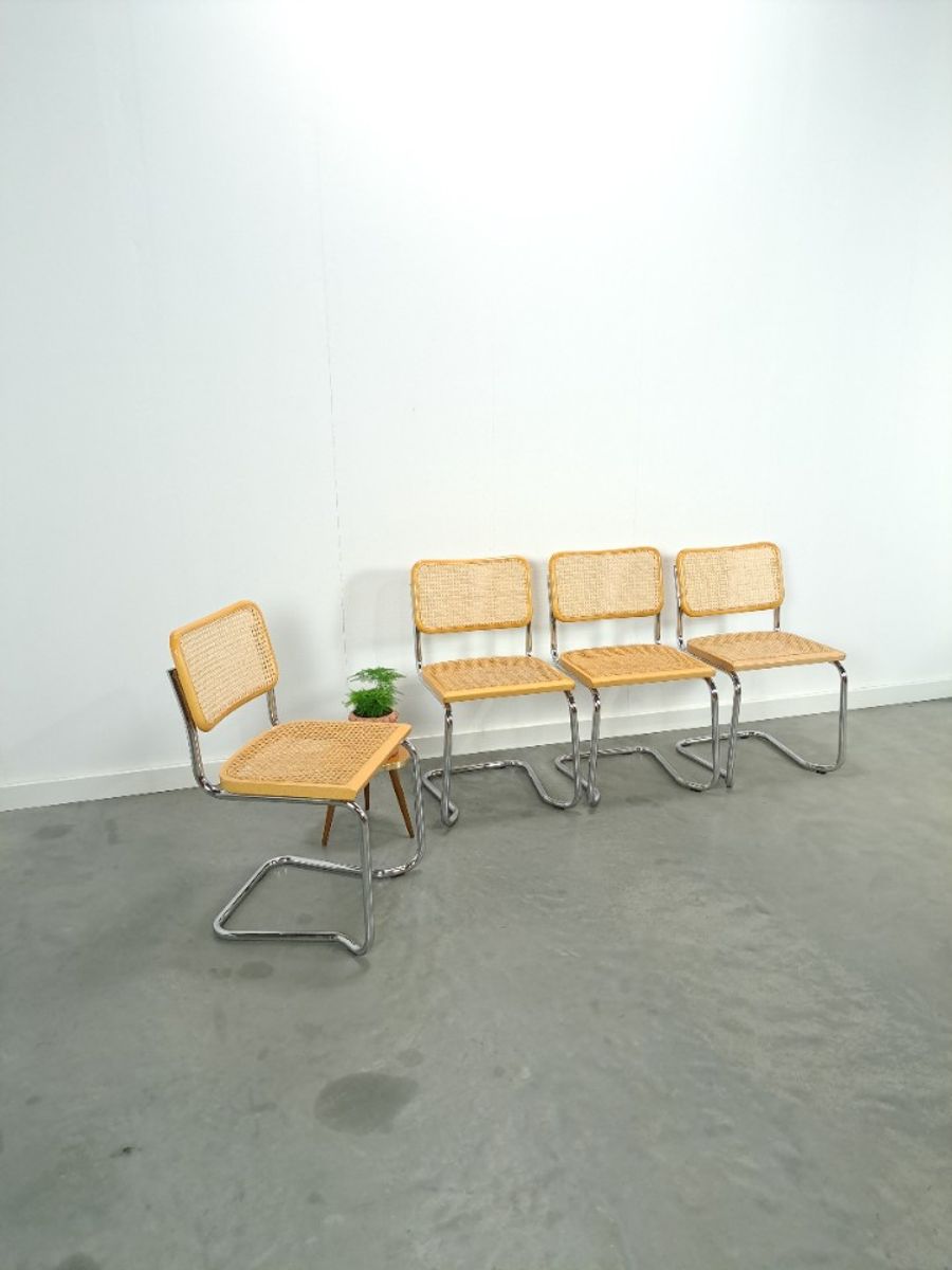 Italiaanse Webbing Set Stoelen Met Chromen Buisframe image 4