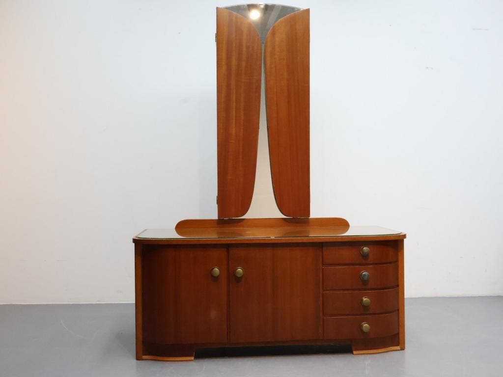 Vintage Kaptafel | Jaren 60 | Drieluik Spiegel image 4