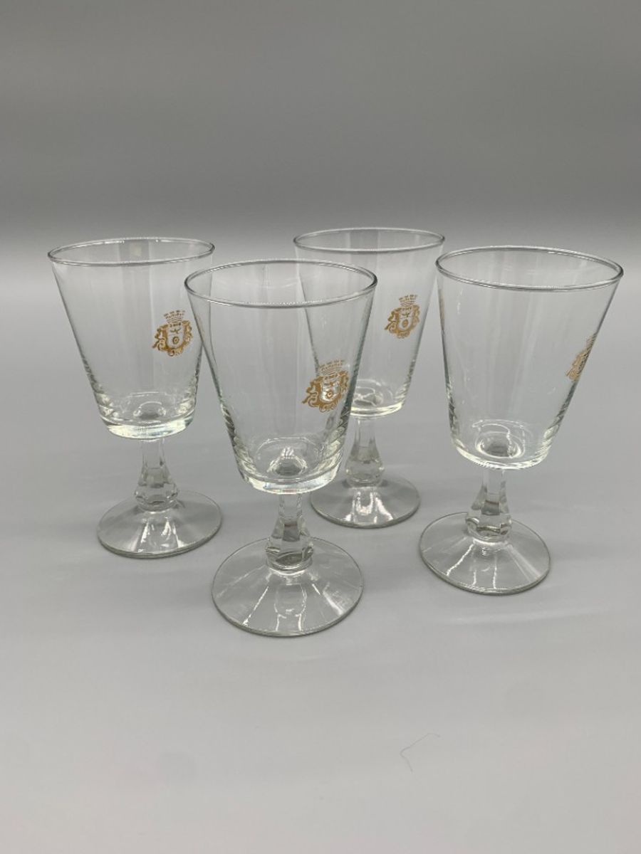 Set Voetglaasjes Met Goudkleurig Wapen 4 Stuks image 4