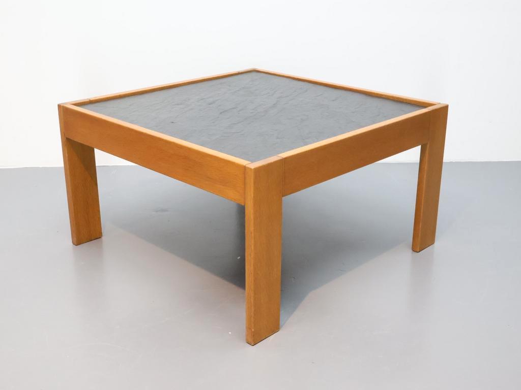 Vintage Salontafel | Leisteen | Eiken Frame image 9