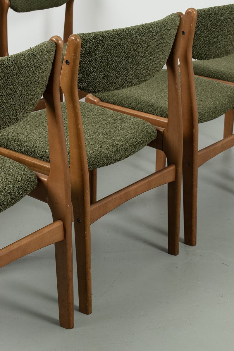 Set Van 4 Deense, Refurbished, Vintage Stoelen image 10