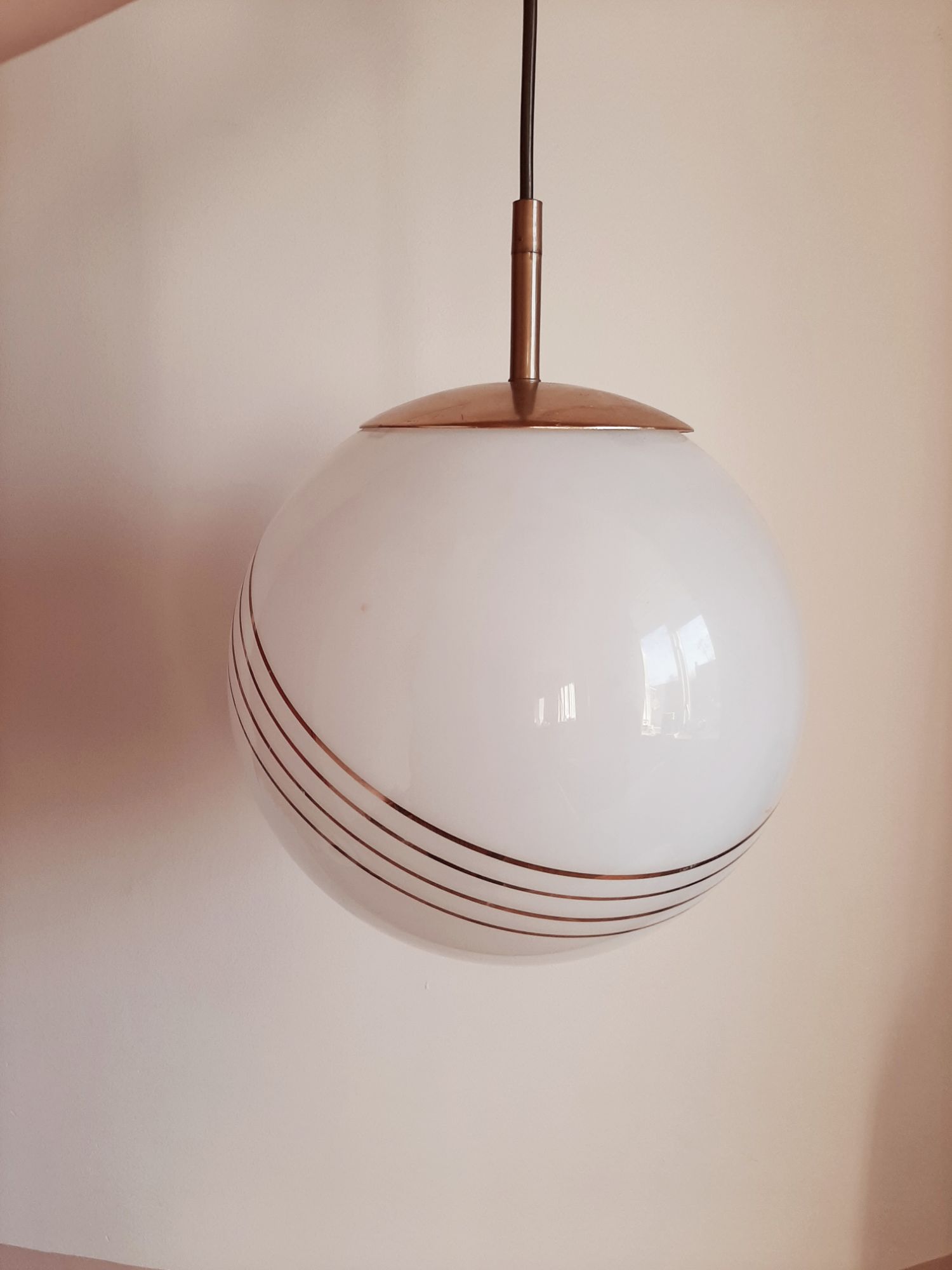 Vintage Bollamp Wit | Vintage Schoollamp | Lakro Lamp image 7