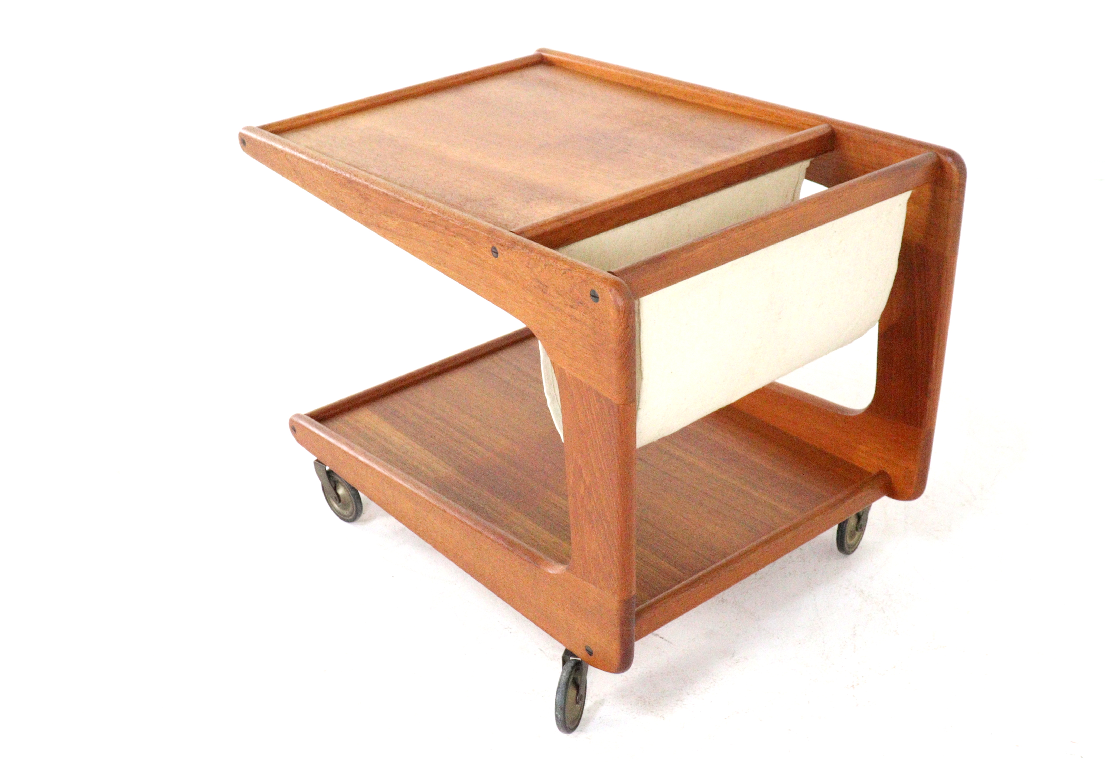 Sika Mobler Trolley Met Lectuurhouder Tijdschriftenrek Vintage Deens image 7
