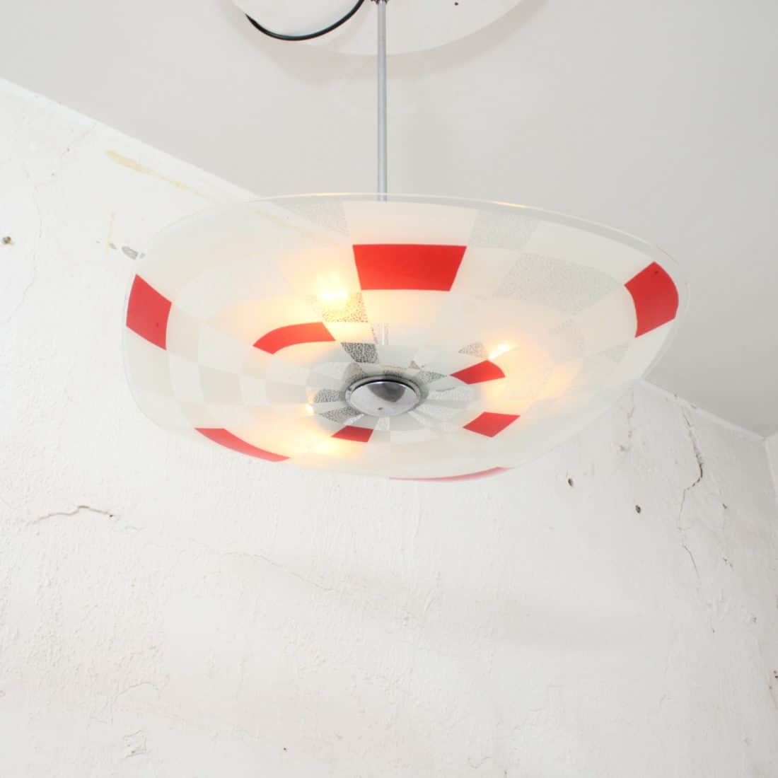 Retro Plafondlamp Blok-Patroon | Brussels World Expo 1958 image 8