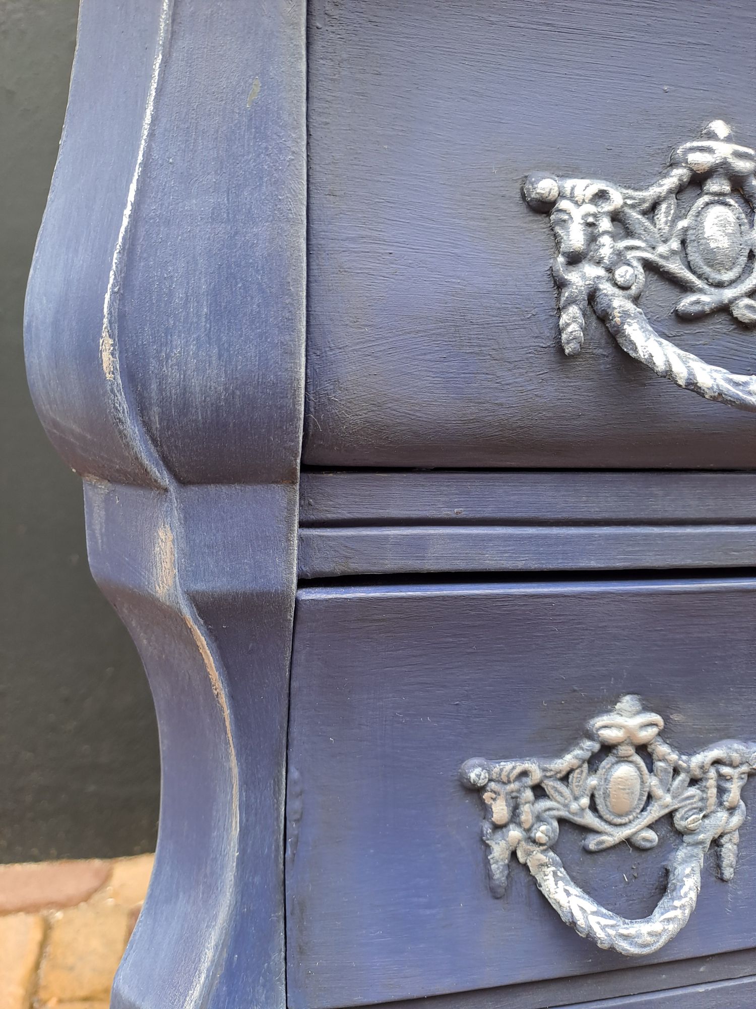 Ladekast - Buikkastje - Blauw Met Zilveren Details image 9