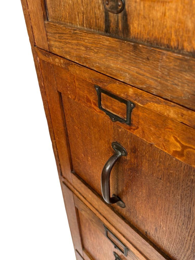 Antieke Oude Eiken Notariskast Eye Catcher Ladekast Jaren 30 image 5